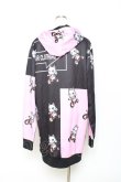 画像2: NieR Clothing / BICYCLE ZIP PARKA パーカー F 黒×ピンク Y-25-10-28-110-PU-TO-SZ-ZY (2)