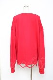 画像2: NieR Clothing / ダメージ加工トレーナー  赤 Y-25-10-28-111-PU-TO-SZ-ZY (2)
