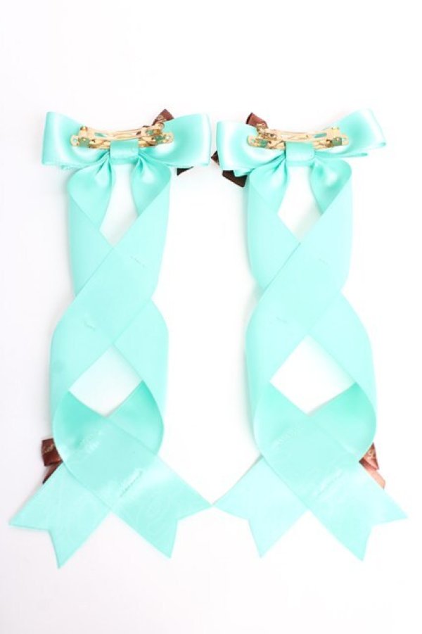 画像2: LOTUS ribbon / ツインテールリボンバレッタ   Y-25-10-28-014-EL-ZA-SZ-ZY (2)