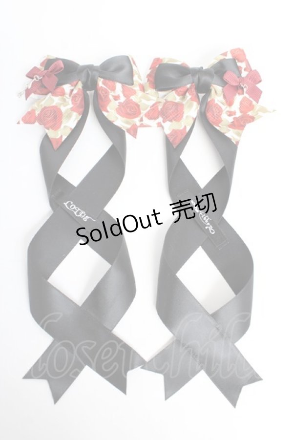画像1: LOTUS ribbon / ツインテールリボンバレッタ   Y-25-10-28-015-EL-ZA-SZ-ZT486-F004 (1)