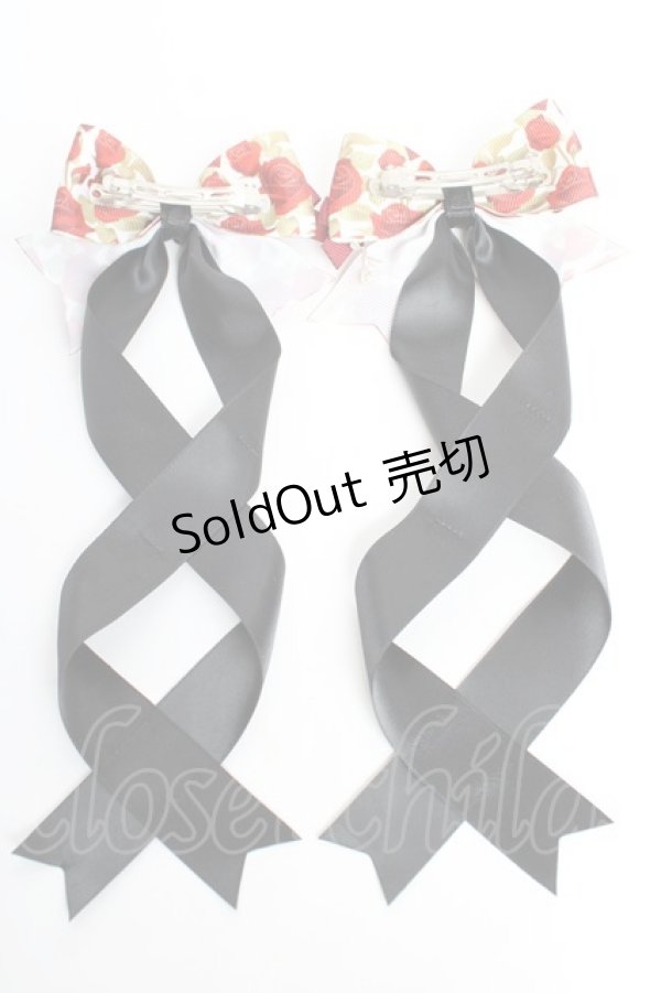 画像2: LOTUS ribbon / ツインテールリボンバレッタ   Y-25-10-28-015-EL-ZA-SZ-ZT486-F004 (2)