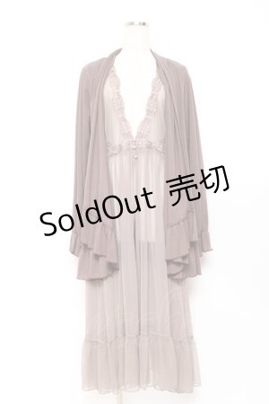 画像: axes femme / ジレレイヤード風ロングカーデ M 茶 Y-25-10-28-122-AX-TO-SZ-ZY