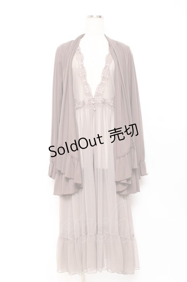 画像1: axes femme / ジレレイヤード風ロングカーデ M 茶 Y-25-10-28-122-AX-TO-SZ-ZY (1)