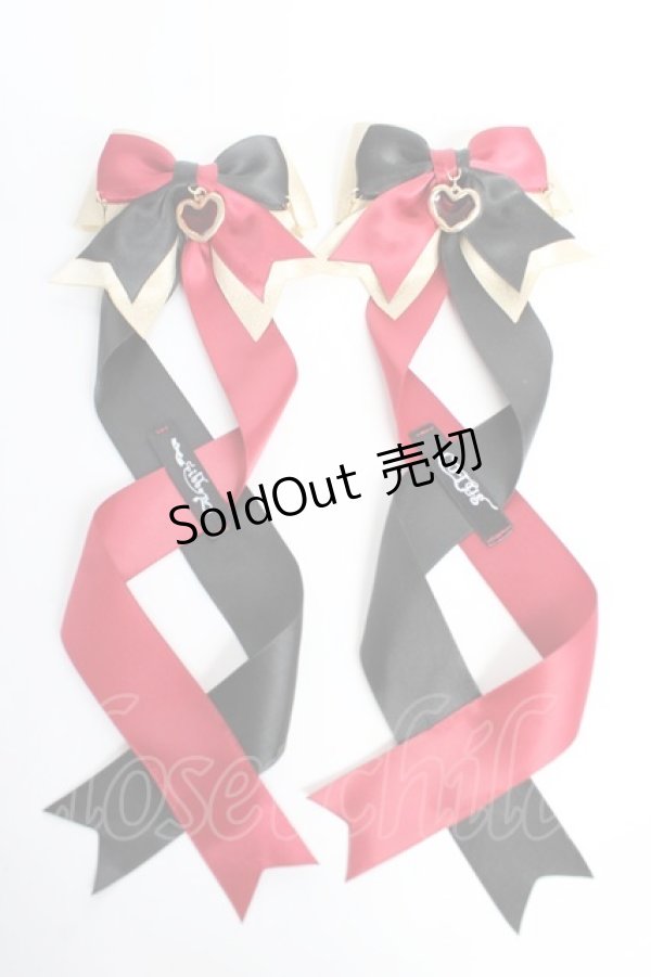 画像1: LOTUS ribbon / ツインテールリボンバレッタ   Y-25-10-28-016-EL-ZA-SZ-ZY (1)