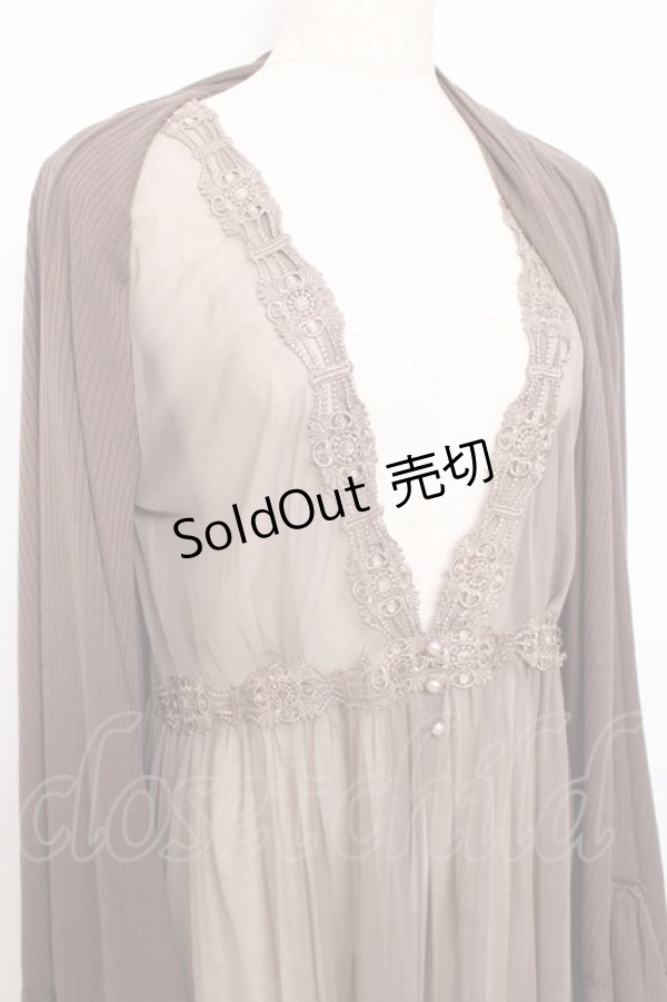 画像3: axes femme / ジレレイヤード風ロングカーデ M 茶 Y-25-10-28-122-AX-TO-SZ-ZY (3)