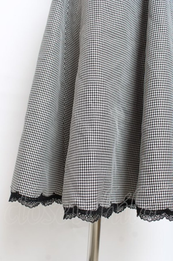 画像3: axes femme / 編み上げ千鳥格子ジャンスカ F 黒 Y-25-10-28-124-AX-OP-SZ-ZY (3)