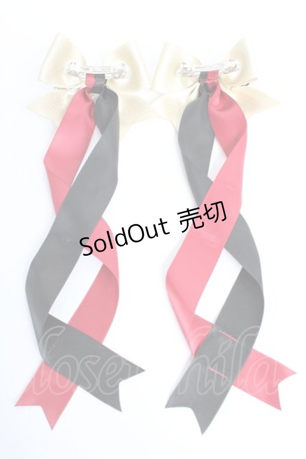 画像2: LOTUS ribbon / ツインテールリボンバレッタ   Y-25-10-28-016-EL-ZA-SZ-ZY (2)