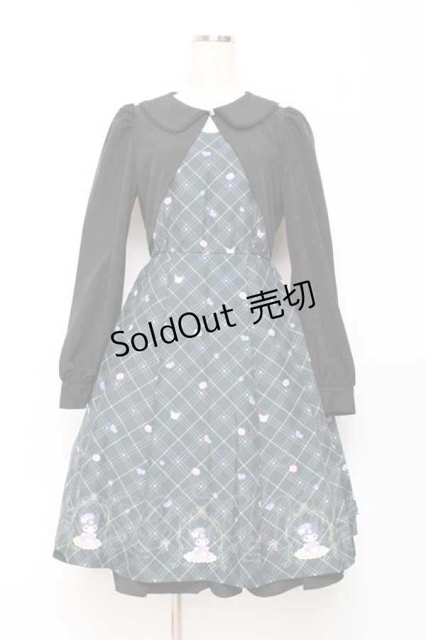 画像1: axes femme POETIQUE / クロミ/ティールームワンピース M 黒 Y-25-10-28-126-AX-OP-SZ-ZI (1)