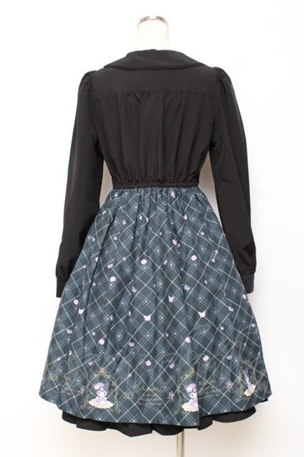 画像2: axes femme POETIQUE / クロミ/ティールームワンピース M 黒 Y-25-10-28-126-AX-OP-SZ-ZY (2)