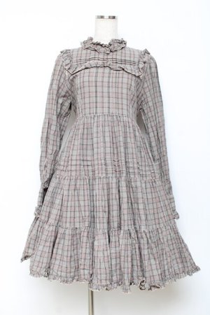 画像: Physical Drop / 小公女ドレス  チェックベージュ Y-25-10-28-128-LO-OP-SZ-ZY