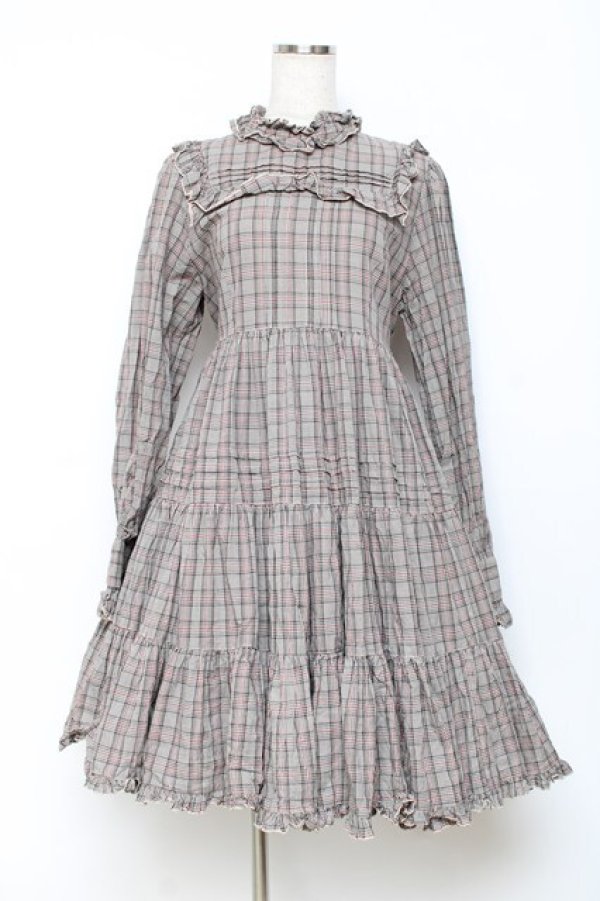 画像1: Physical Drop / 小公女ドレス  チェックベージュ Y-25-10-28-128-LO-OP-SZ-ZY (1)