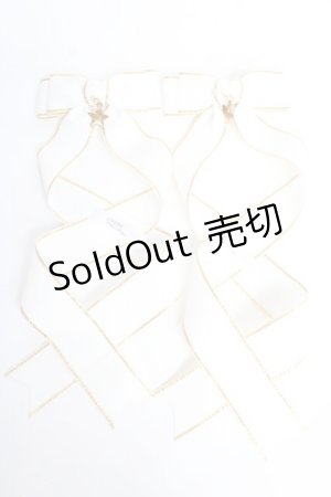 画像: LOTUS ribbon / ツインテールリボンバレッタ  白 Y-25-10-28-017-EL-ZA-SZ-ZT485-F001