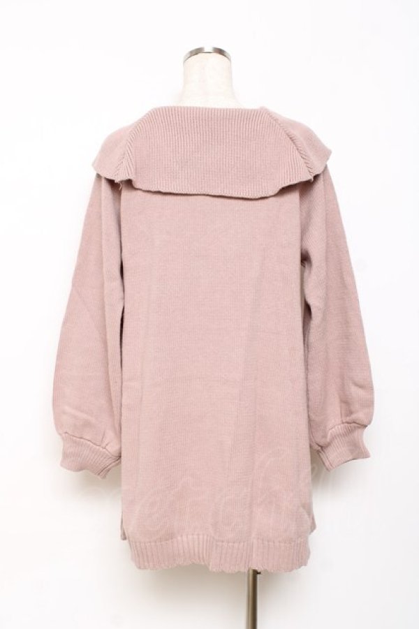 画像2: axes femme / リボン襟ニットミニワンピ F ピンク Y-25-10-28-129-AX-OP-SZ-ZY (2)