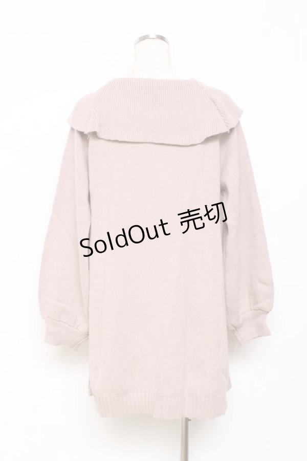 画像2: axes femme / リボン襟ニットミニワンピ F ピンク Y-25-10-28-129-AX-OP-SZ-ZY (2)