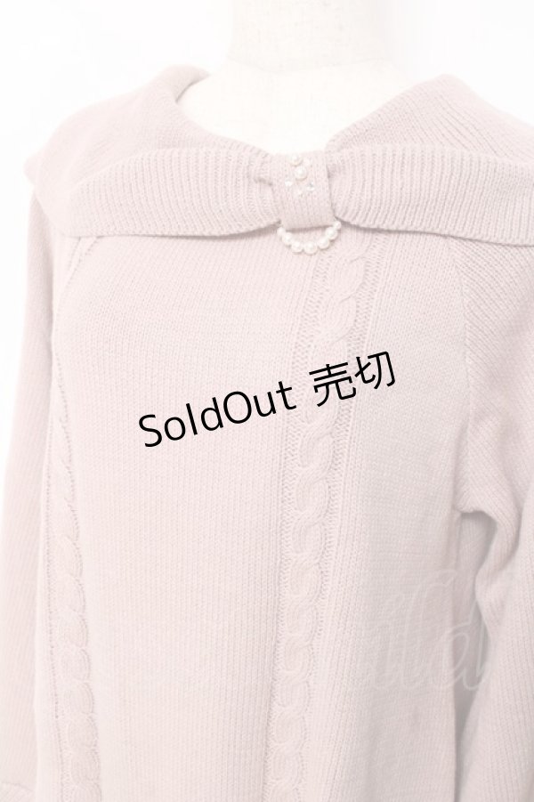 画像3: axes femme / リボン襟ニットミニワンピ F ピンク Y-25-10-28-129-AX-OP-SZ-ZY (3)