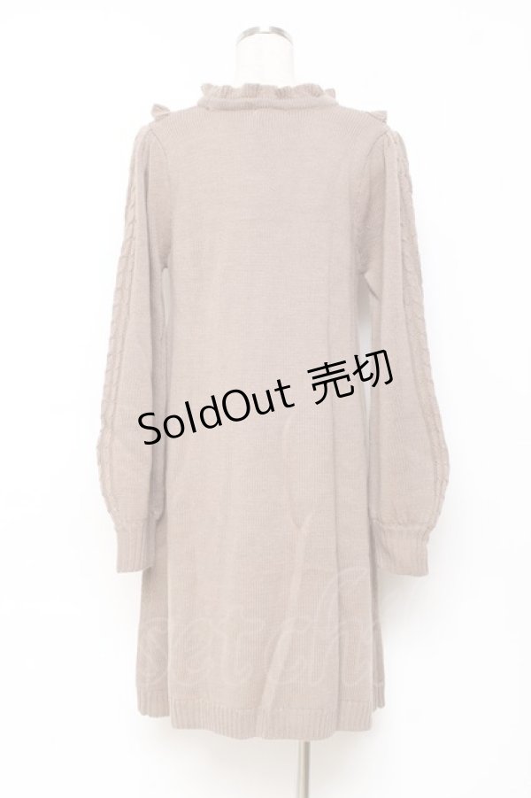 画像2: axes femme / ヨーク切替ニットワンピ F モカ Y-25-10-28-131-AX-OP-SZ-ZY (2)