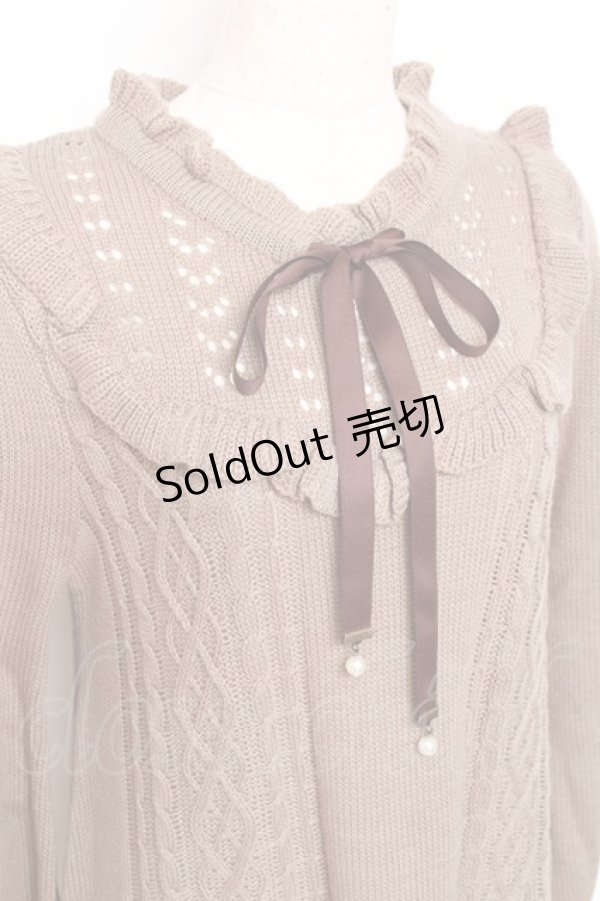 画像3: axes femme / ヨーク切替ニットワンピ F モカ Y-25-10-28-131-AX-OP-SZ-ZY (3)