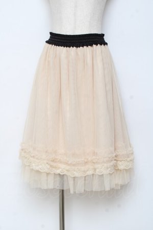 画像: axes femme / 総レースプリーツスカート M 生成り Y-25-10-28-138-AX-SK-SZ-ZY