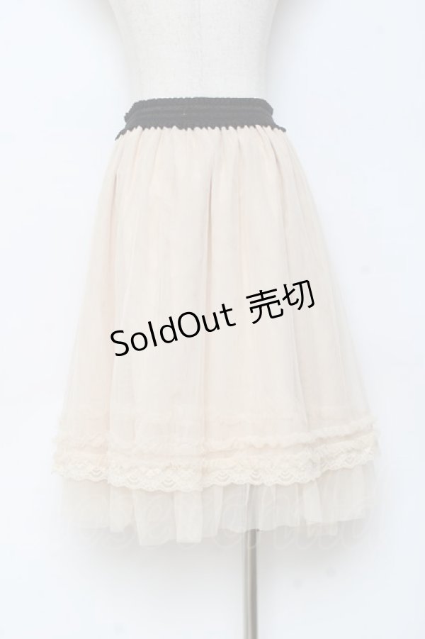 画像2: axes femme / 総レースプリーツスカート M 生成り Y-25-10-28-138-AX-SK-SZ-ZI (2)