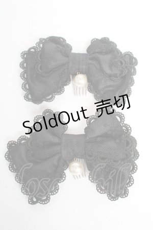 画像: Angelic Pretty / Dollyロゴパールコーム  黒 Y-25-10-28-018-AP-AC-SZ-ZY