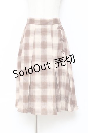 画像: axes femme POETIQUE / チャイナボタンタックスカート M 茶 Y-25-10-28-144-AX-SK-SZ-ZI