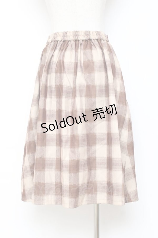 画像2: axes femme POETIQUE / チャイナボタンタックスカート M 茶 Y-25-10-28-144-AX-SK-SZ-ZI (2)