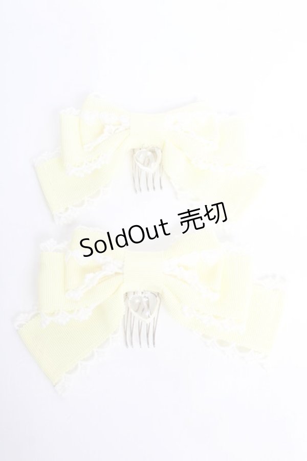 画像1: Angelic Pretty / Crystal Heartコーム  イエロー Y-25-10-28-019-AP-AC-SZ-ZY (1)