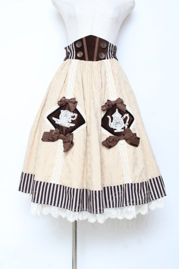 画像1: Hoshibako Works / カフェホシバコ スカート S コーヒー Y-25-10-28-148-LO-SK-SZ-ZY (1)