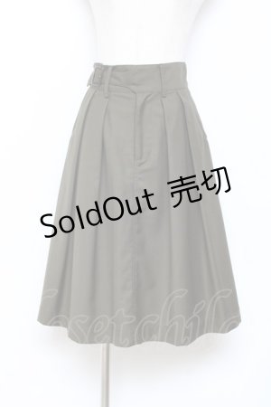 画像: F i.n.t / サイドバックルベルトタックスカート F グリーン Y-25-10-28-150-CA-SK-SZ-ZY