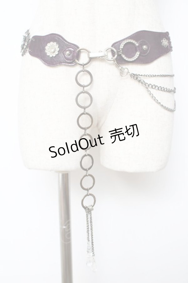 画像1: Ozz On / 蝶モチーフベルト  紫 Y-25-10-28-035-OO-ZA-SZ-ZY (1)