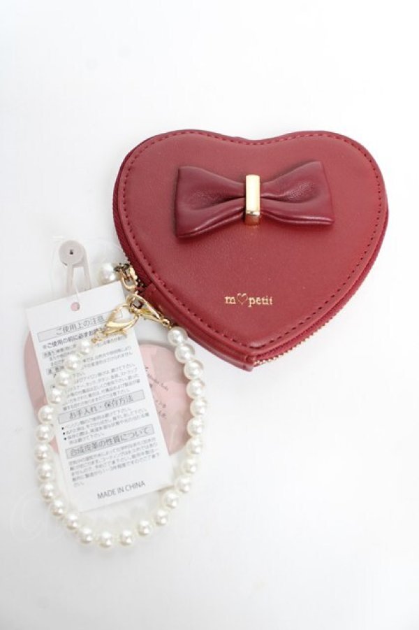 画像1: m petit by misako / AMハートガタミニコイン  中赤 Y-25-10-28-036-LO-ZA-SZ-ZY (1)