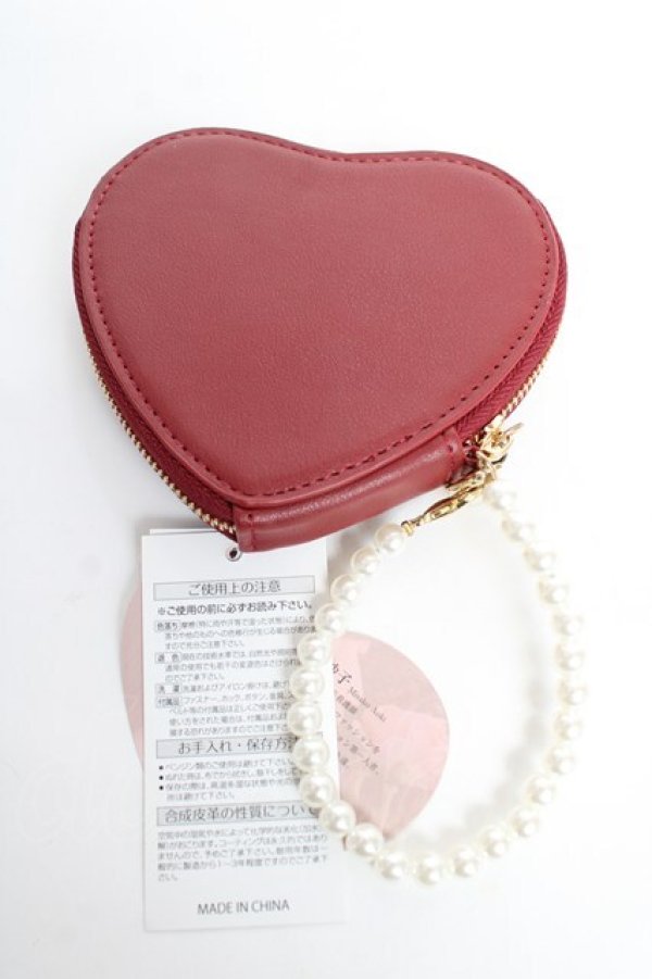 画像2: m petit by misako / AMハートガタミニコイン  中赤 Y-25-10-28-036-LO-ZA-SZ-ZY (2)