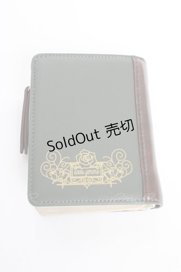 画像2: axes femme / ブック型財布 F Dグリーン Y-25-10-28-037-AX-ZA-SZ-ZY (2)