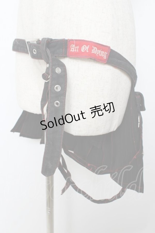 画像3: HN+nois / プリーツボディポーチ  黒×赤 Y-25-10-28-038-HN-ZA-SZ-ZY (3)