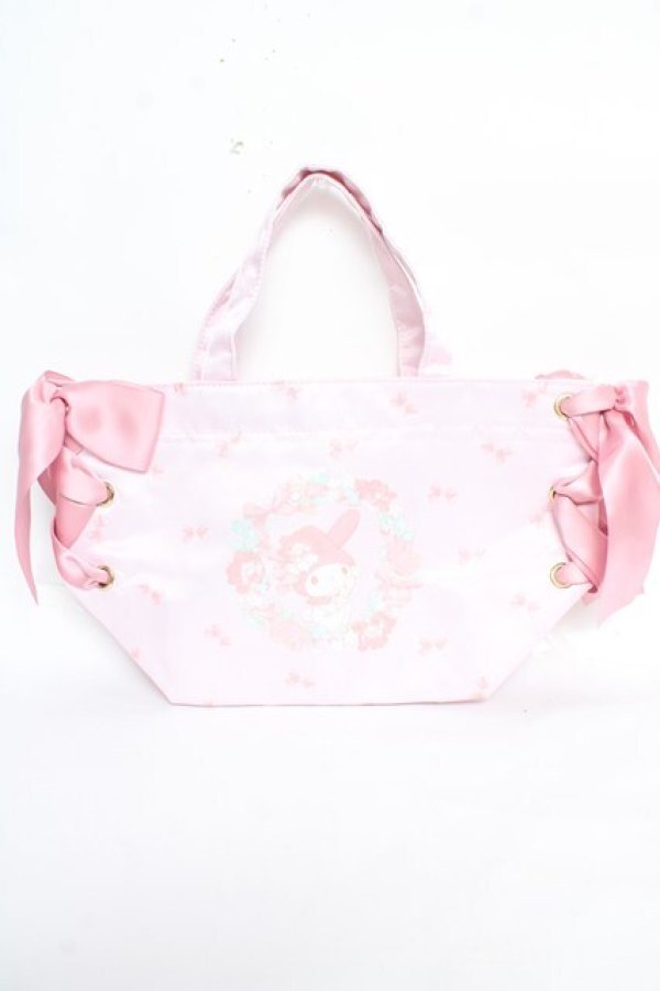 画像1: Maison de FLEUR / My Melodyリボンサイドリボントート F ピンク Y-25-10-28-041-LO-BG-SZ-ZY (1)