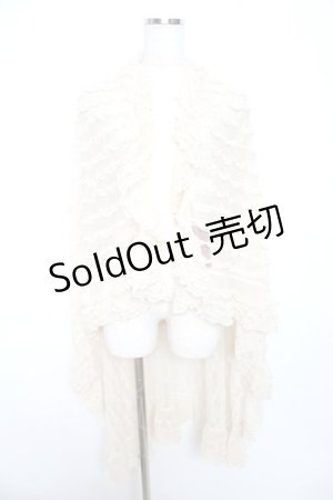 画像: PINK HOUSE / ドットチュールフリルストール F 生成り Y-25-10-31-001-LO-ZA-AS-ZY