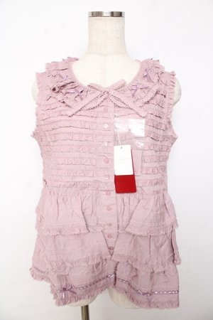 画像: PINK HOUSE / フリル使いノースリーブブラウス F ラベンダー Y-25-10-31-027-LO-BL-AS-ZY