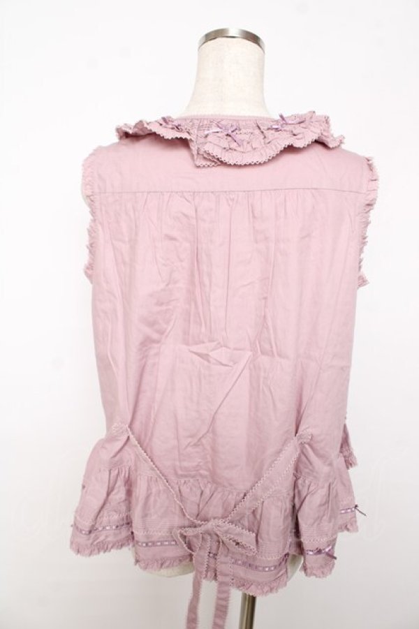 画像2: PINK HOUSE / フリル使いノースリーブブラウス F ラベンダー Y-25-10-31-027-LO-BL-AS-ZY (2)