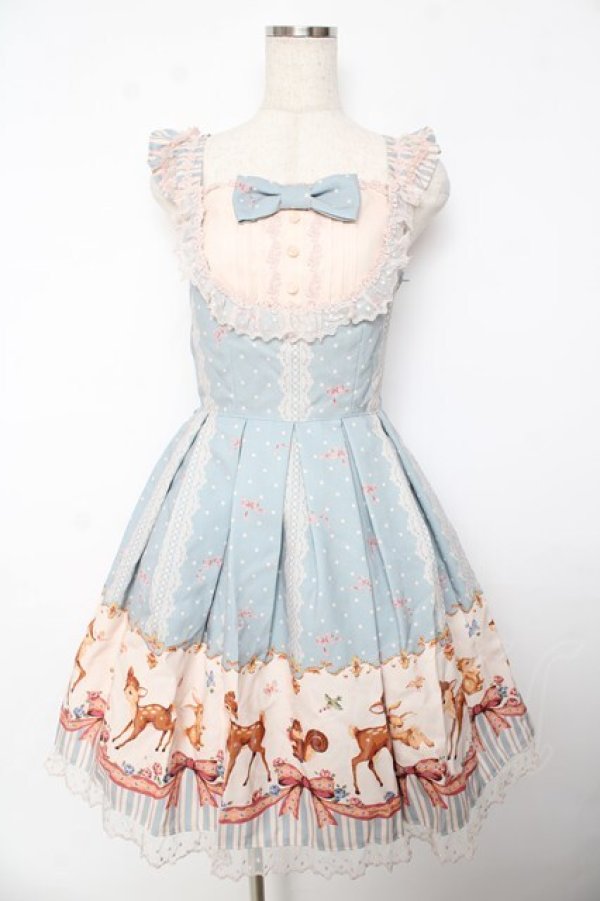 画像1: Innocent World / リバイバルロッタジャンパースカート M サックス Y-25-10-31-036-IW-OP-SZ-ZY (1)