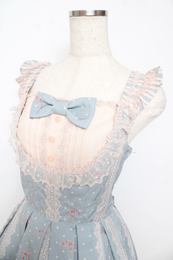 画像3: Innocent World / リバイバルロッタジャンパースカート M サックス Y-25-10-31-036-IW-OP-SZ-ZY (3)