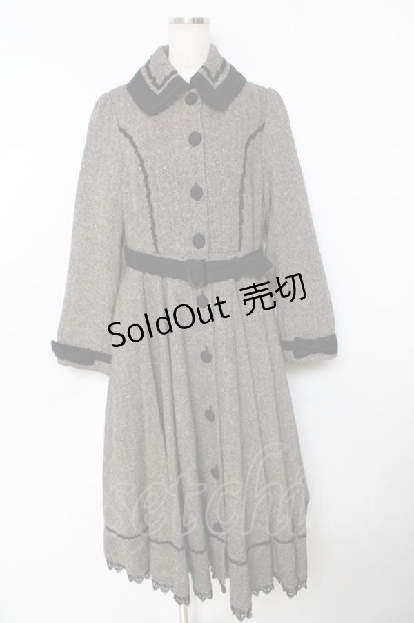 画像1: Innocent World / ヘリンボーンコートドレス L ブラック Y-25-10-31-043-IW-CO-SZ-ZY (1)