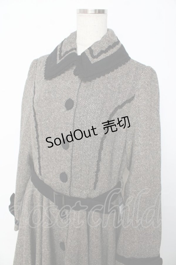 画像3: Innocent World / ヘリンボーンコートドレス L ブラック Y-25-10-31-043-IW-CO-SZ-ZY (3)