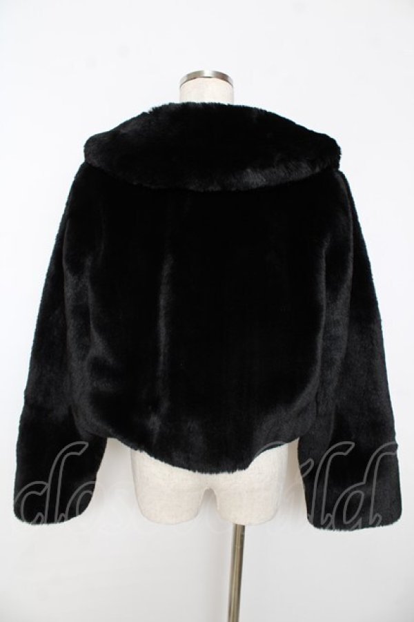 画像2: Angelic Pretty / Ladyファーショートコート  黒 Y-25-10-31-047-AP-CO-SZ-ZY (2)