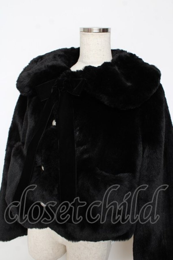 画像3: Angelic Pretty / Ladyファーショートコート  黒 Y-25-10-31-047-AP-CO-SZ-ZY (3)