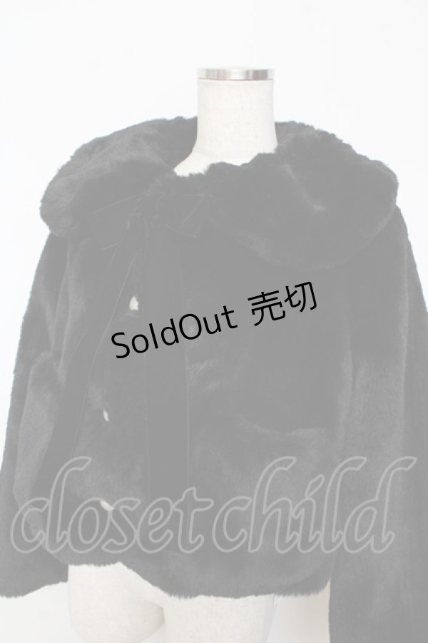 画像3: Angelic Pretty / Ladyファーショートコート  黒 Y-25-10-31-047-AP-CO-SZ-ZY (3)