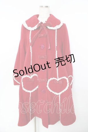 画像: Angelic Pretty / Lovelyハートポッケコート  赤 Y-25-10-31-052-AP-CO-SZ-ZY