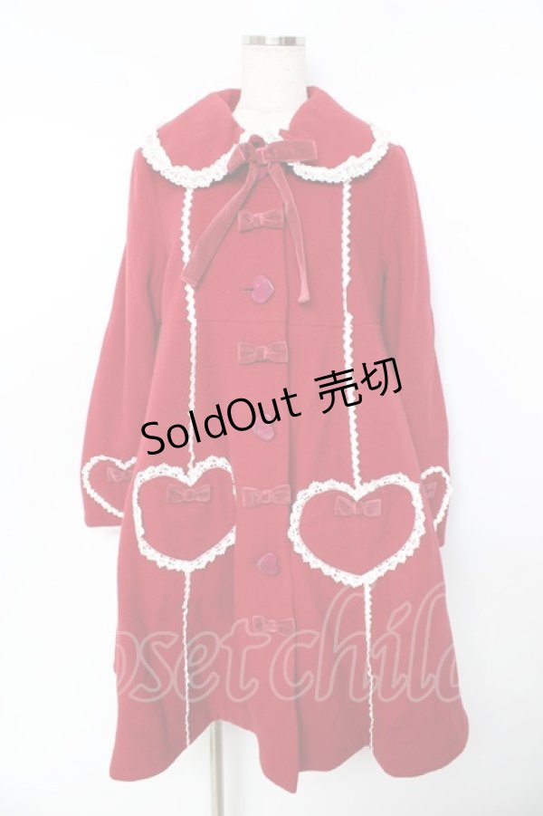 画像1: Angelic Pretty / Lovelyハートポッケコート  赤 Y-25-10-31-052-AP-CO-SZ-ZY (1)
