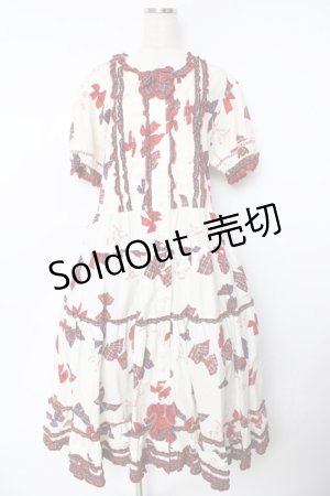 画像: PINK HOUSE / リボンプリントワンピース F アイボリー Y-25-10-31-053-LO-OP-AS-ZY