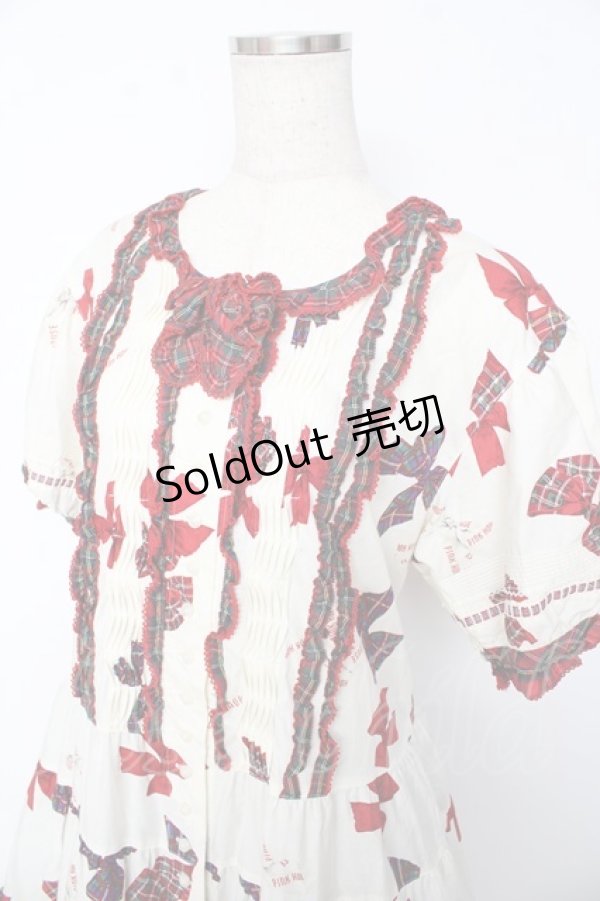 画像3: PINK HOUSE / リボンプリントワンピース F アイボリー Y-25-10-31-053-LO-OP-AS-ZY (3)