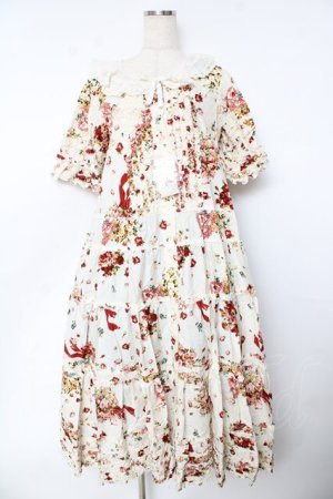 画像: PINK HOUSE / アンジェリークローズプリントワンピース F アイボリー Y-25-10-31-055-LO-OP-AS-ZY